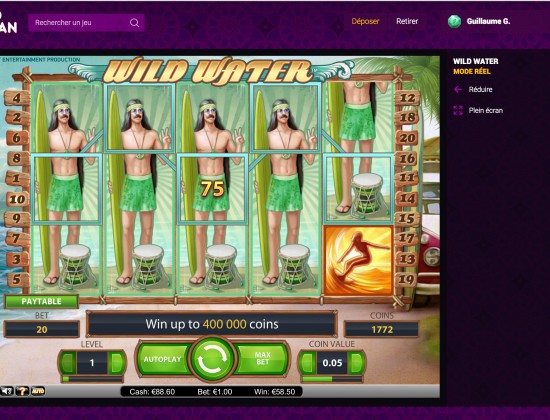 Un joli spin sur Wild Water !