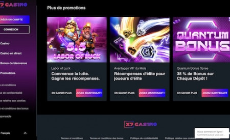 X7 Casino aperçu